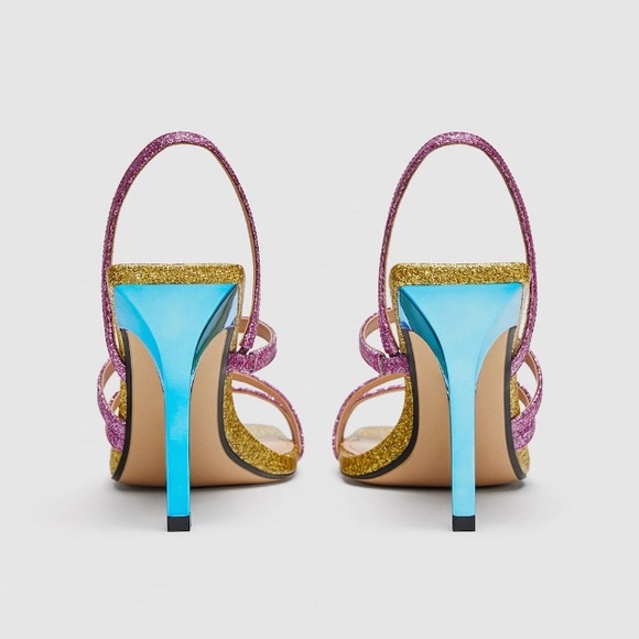 Zara shiny multi-strap sandals - Picture 3 of 8